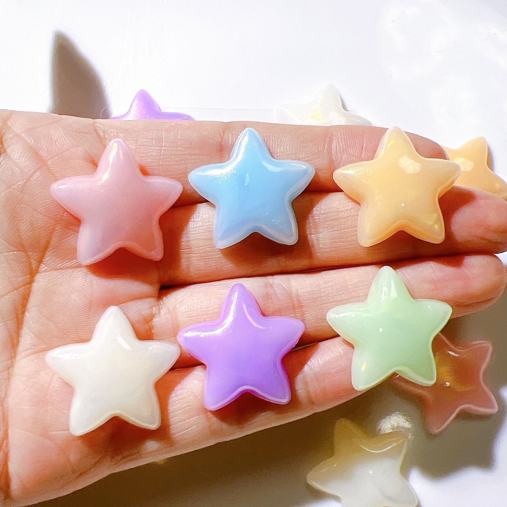 Star Flat Back - 10pcs Mini Kawaii Bintang Imut Cabochon