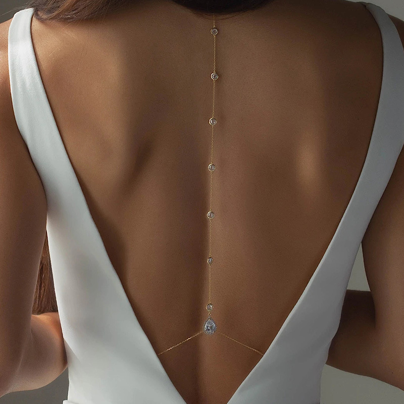 Body Jewelry For Backless Dress - Perhiasan Tubuh Rantai Belakang Bintang Baru