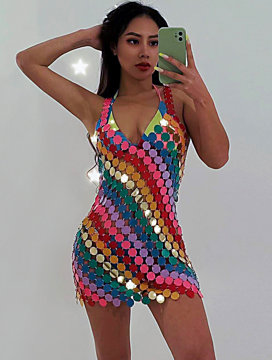 Body Jewelry For Backless Dress - Gaun pendek berongga Cosume rantai tubuh