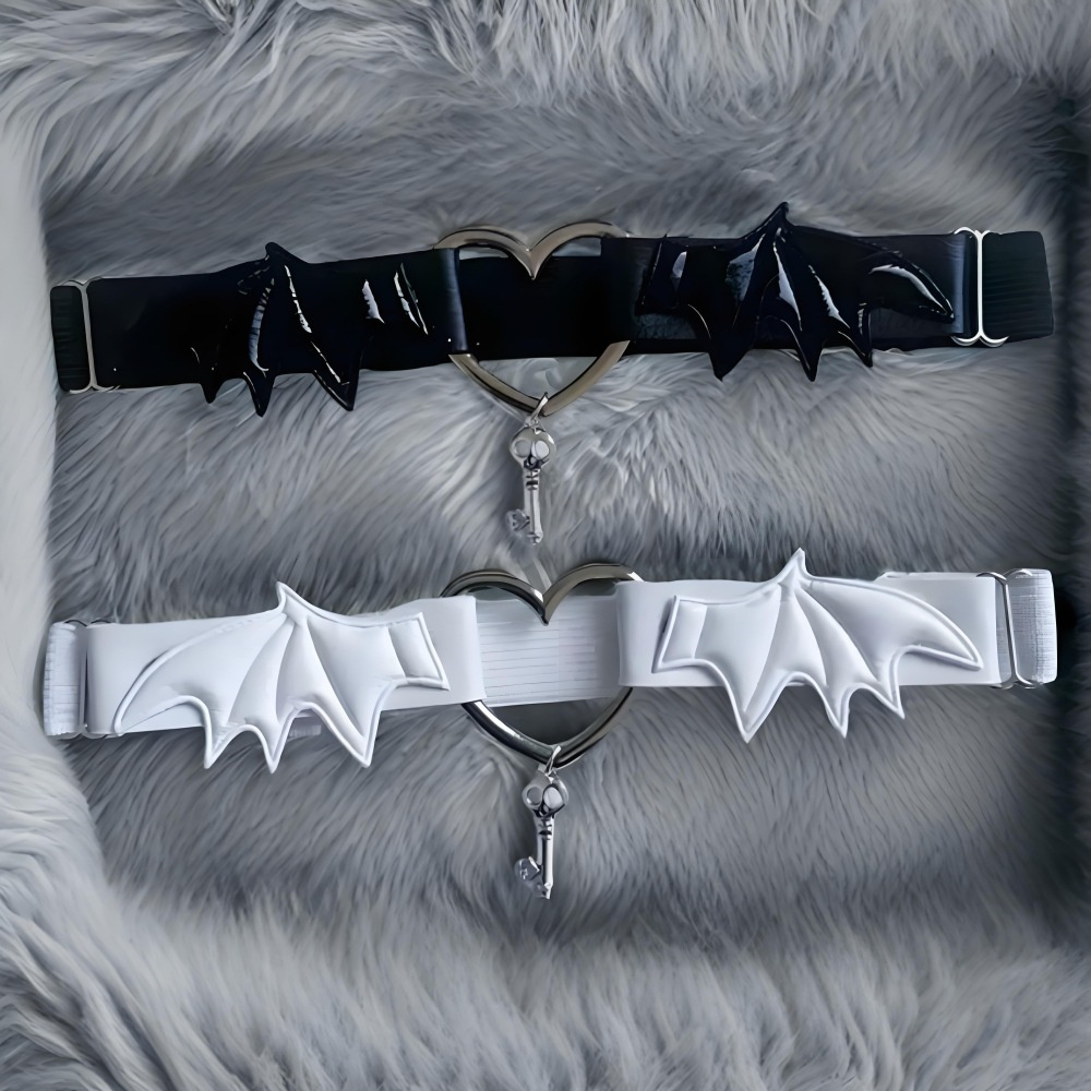 Body Jewelry Bulk - Garter Rantai Kaki Sayap Hati Hitam
