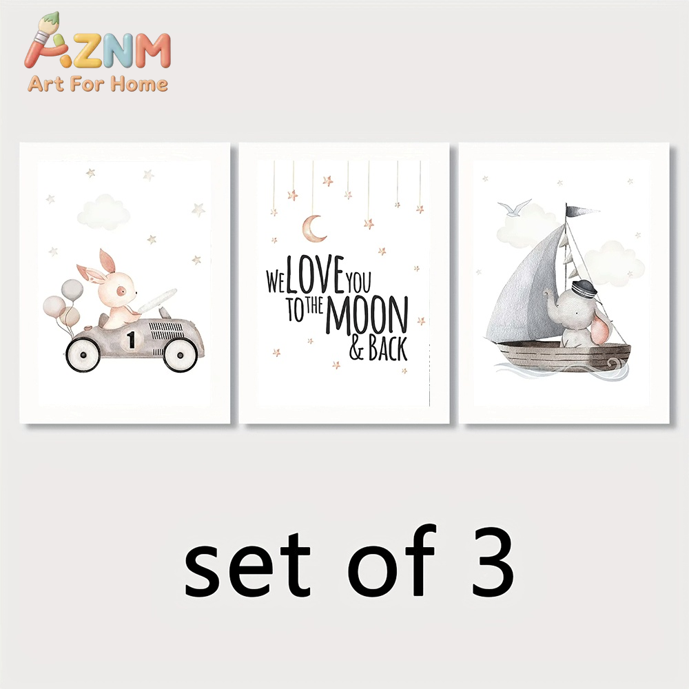 AZNM Lukisan Kanvas Kelinci da - Star Flat Back ulasan dan harga