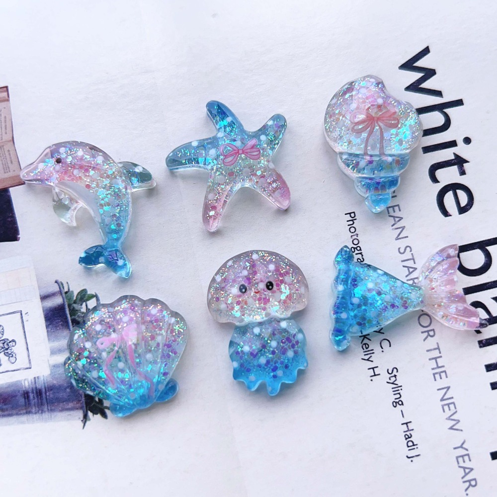 10pcs Mini Kawaii Lucu Bentuk  - Star Flat Back ulasan dan harga