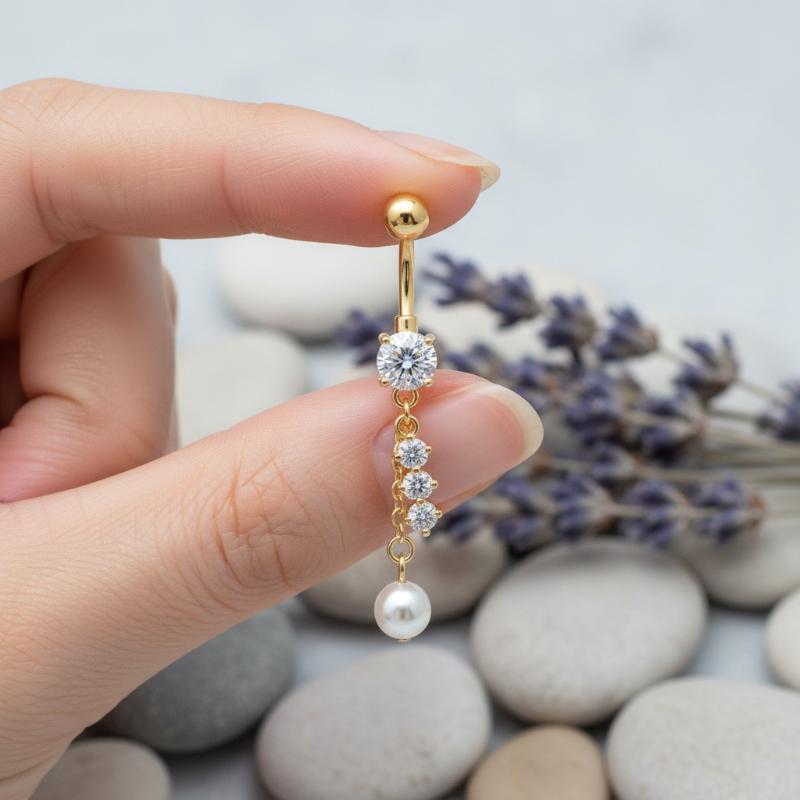 Cincin Pusar Liontin Kristal u - Body Jewelry Women ulasan dan harga