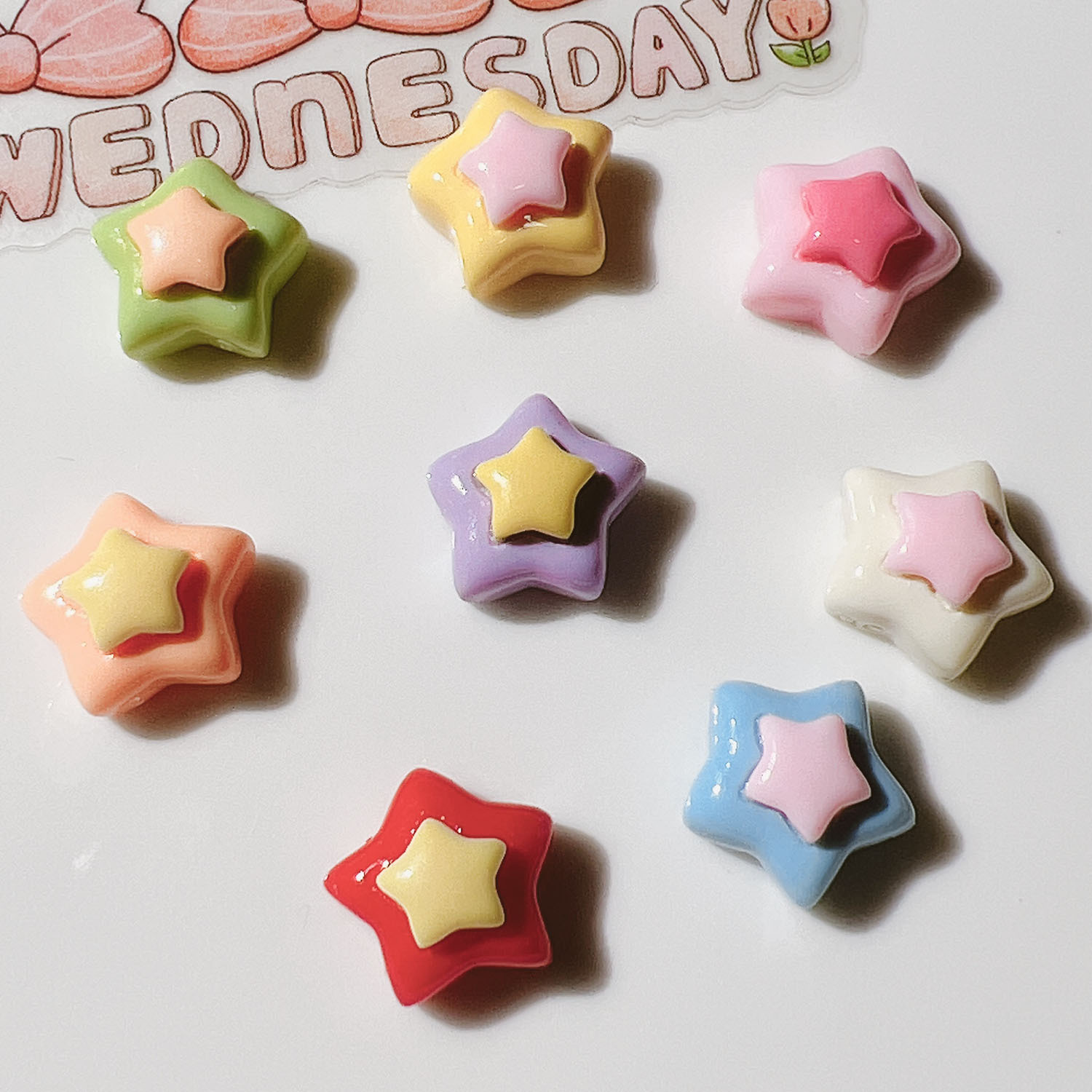 30 buah Mini lapisan ganda bin - Star Flat Back ulasan dan harga