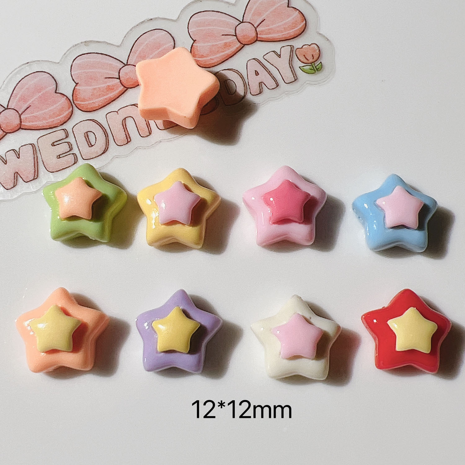 30 buah Mini lapisan ganda bin - Star Flat Back ulasan dan harga