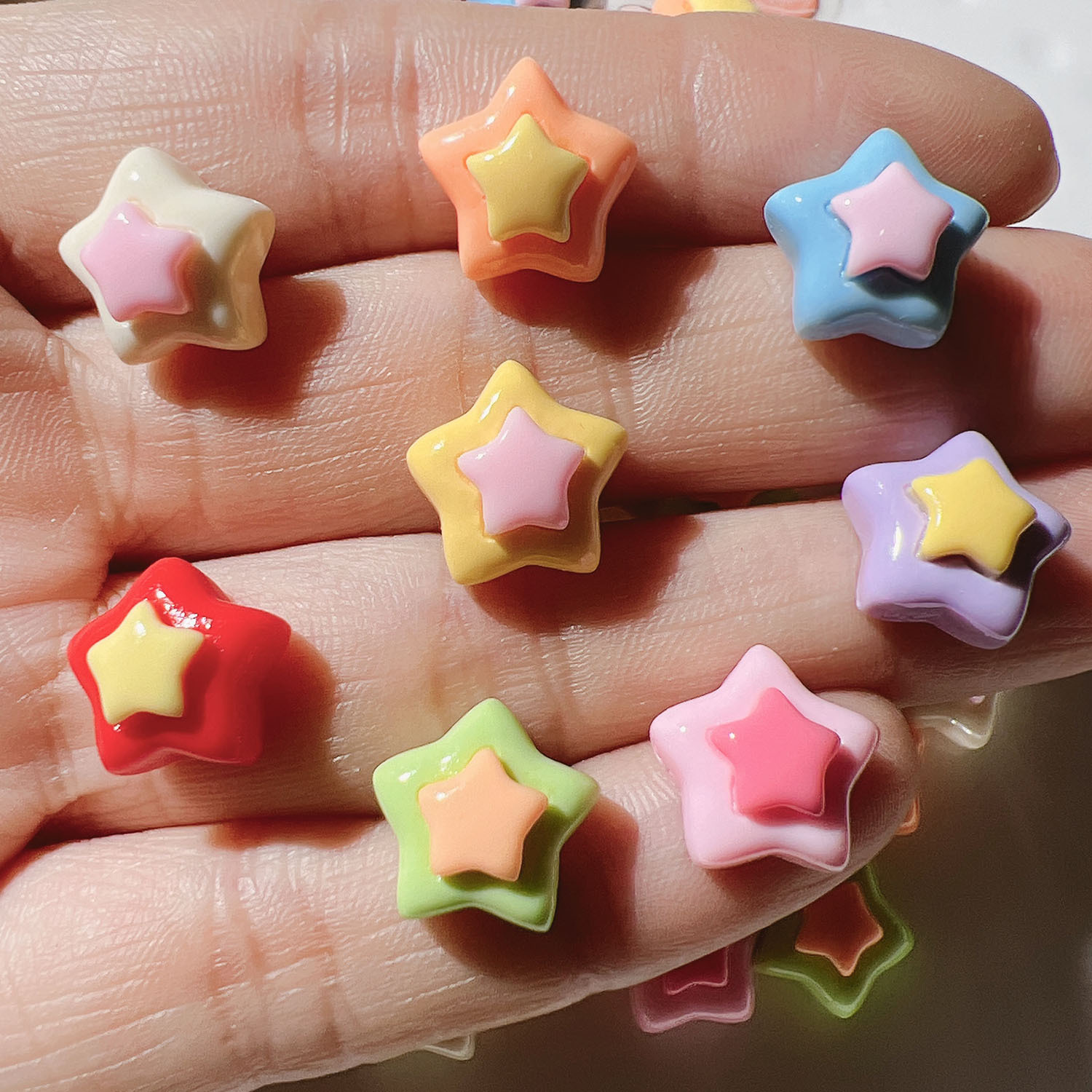 30 buah Mini lapisan ganda bin - Star Flat Back ulasan dan harga