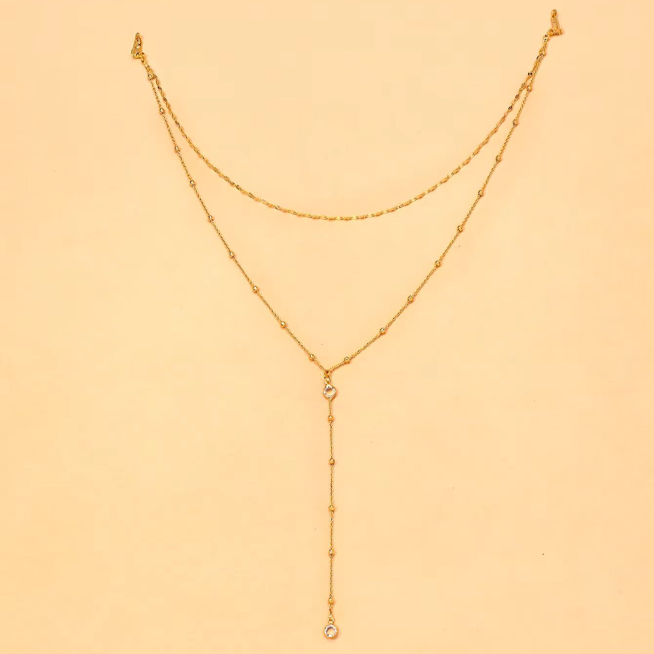 Kalung Rantai Berhias Manik-ma - Body Jewelry For Backless Dress ulasan dan harga