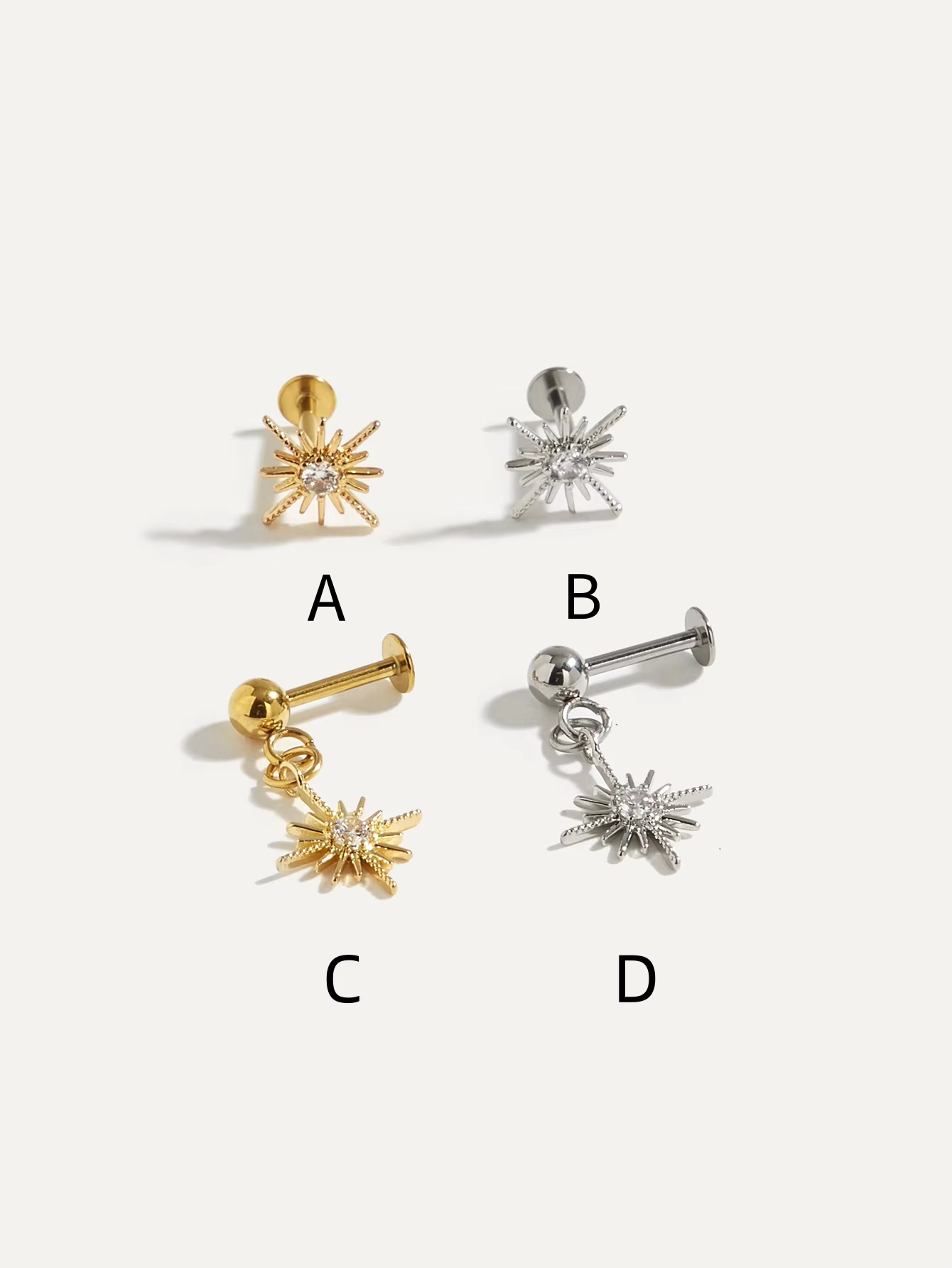 Anting Bintang Berlian Stainle - Body Jewelry Women ulasan dan harga