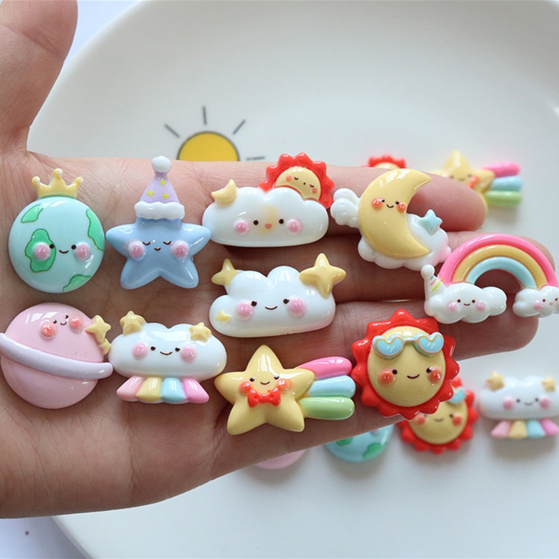 10 buah baru lucu kartun pelan - Star Flat Back ulasan dan harga