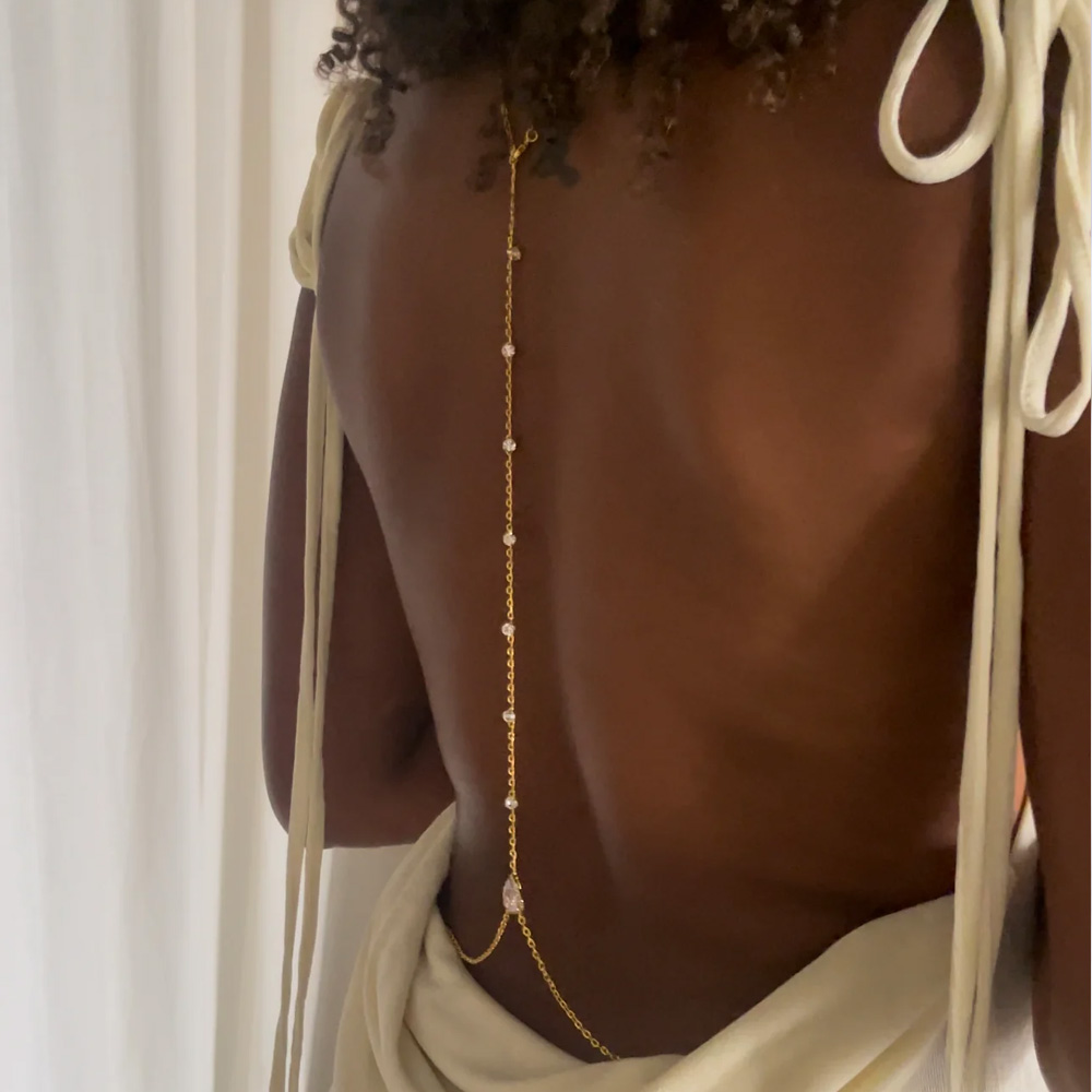 Stonefans mewah tetesan air zi - Body Jewelry For Backless Dress ulasan dan harga