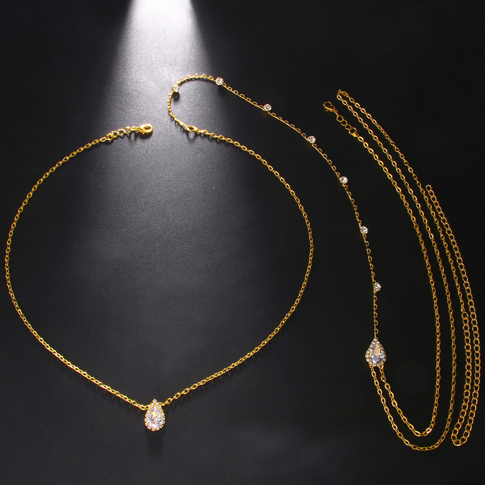 Stonefans mewah tetesan air zi - Body Jewelry For Backless Dress ulasan dan harga