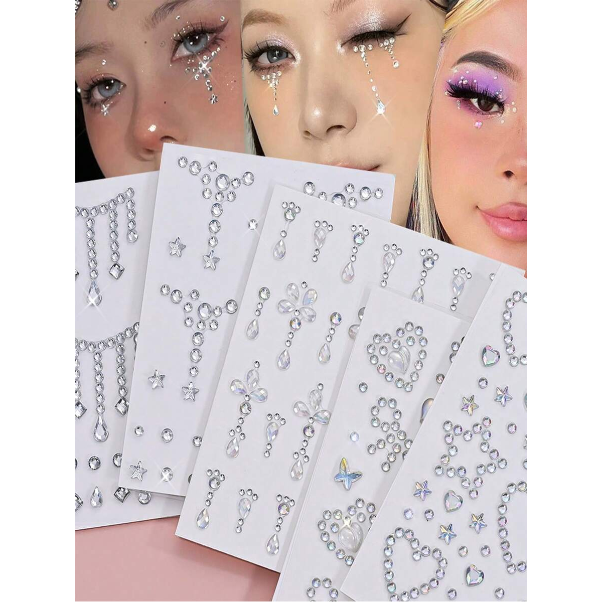 Permata Wajah Putih Stiker Per - Body Jewelry Women ulasan dan harga