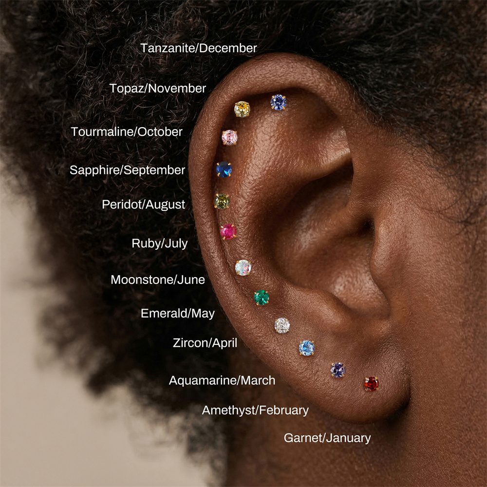 CANNER 1PC Anting Tindik Perak - Body Jewelry Women ulasan dan harga