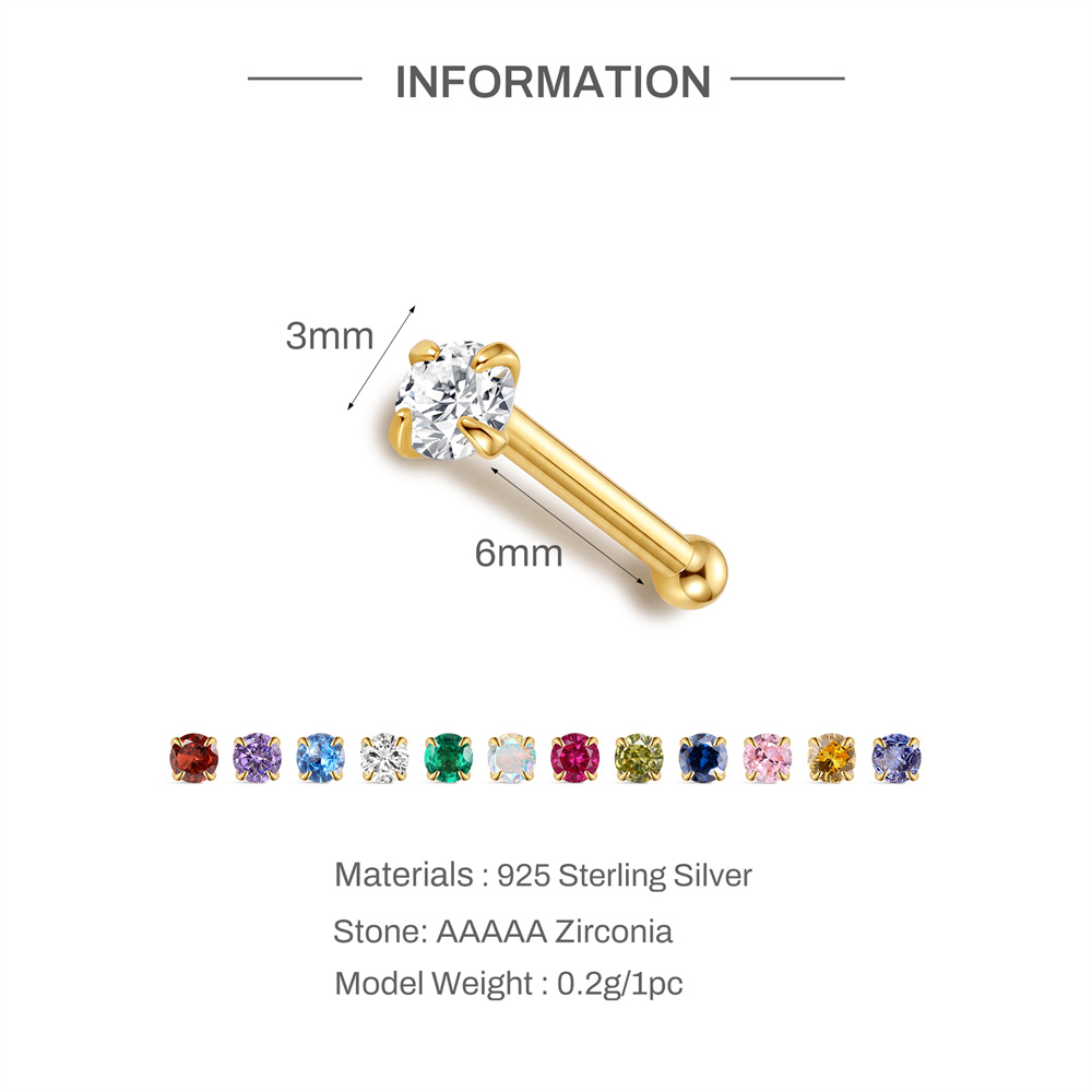 CANNER 1PC Anting Tindik Perak - Body Jewelry Women ulasan dan harga