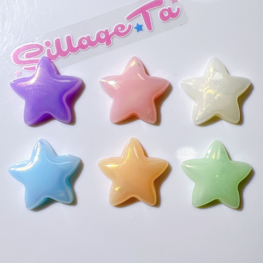 10pcs Mini Kawaii Bintang Imut - Star Flat Back ulasan dan harga