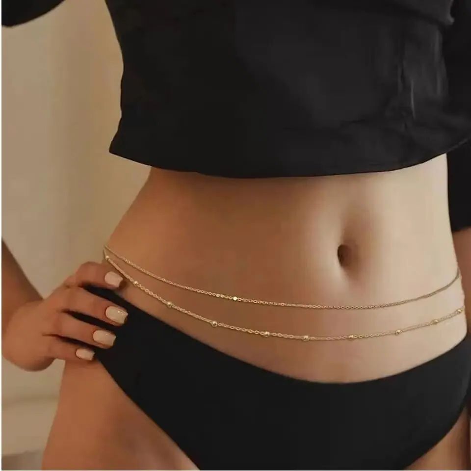Rantai Perut Lapisan Ganda Hip - Body Jewelry Bulk ulasan dan harga