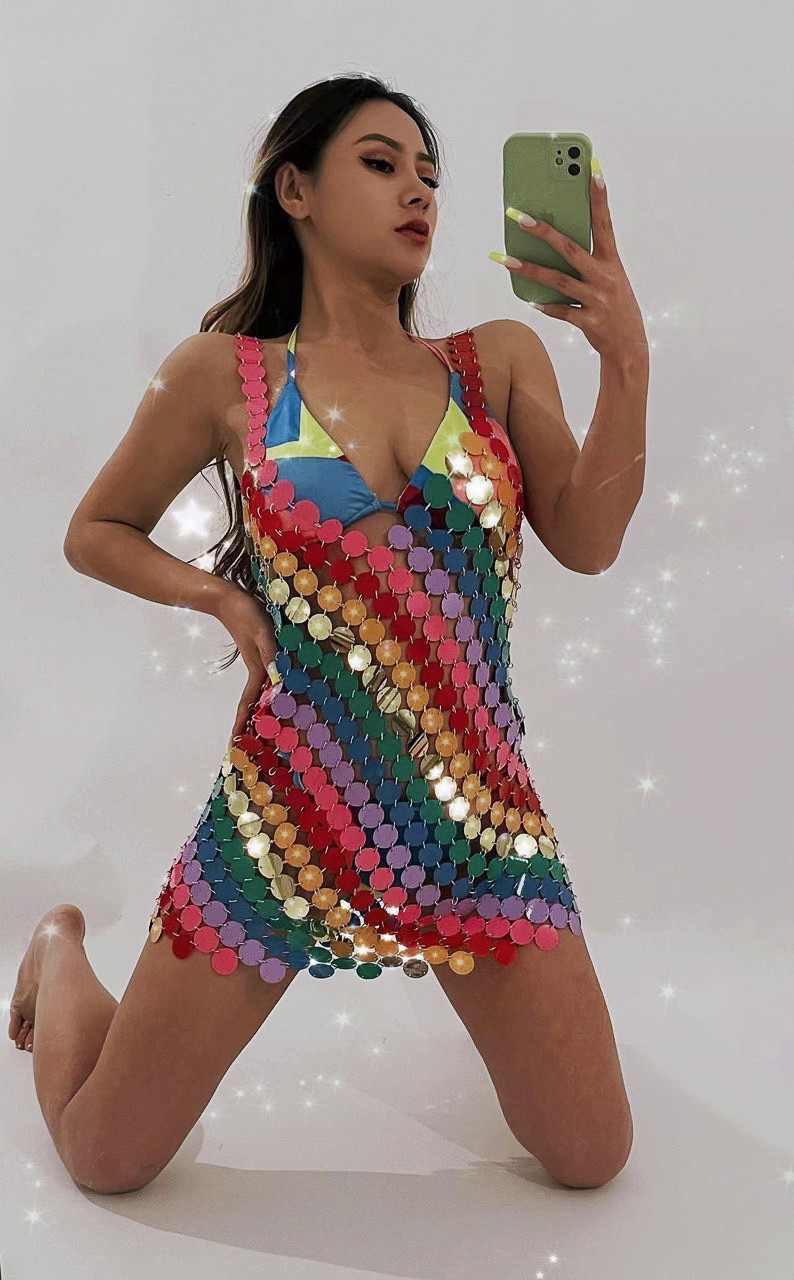 Gaun pendek berongga Cosume ra - Body Jewelry For Backless Dress ulasan dan harga