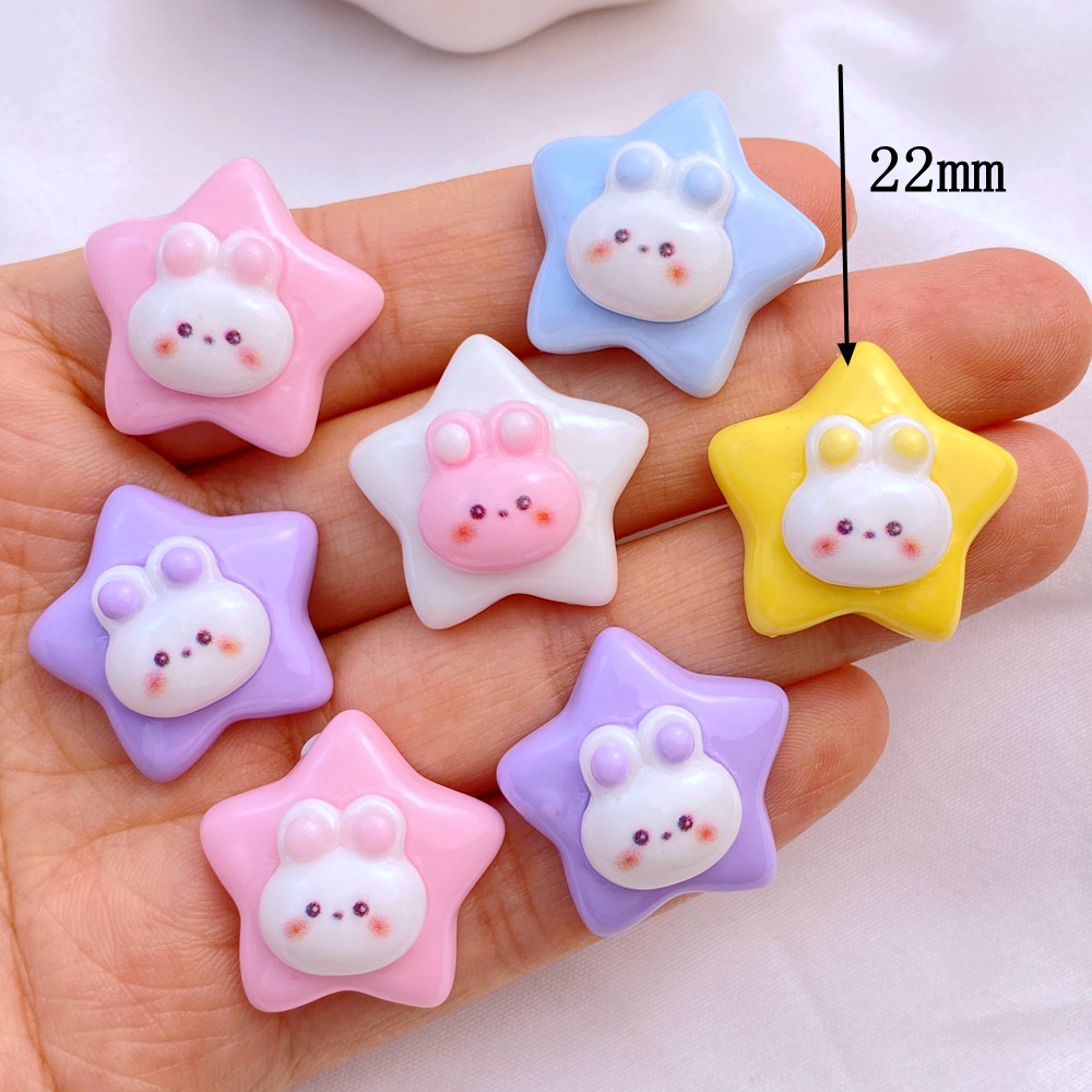 10 buah hiasan bagian manikur  - Star Flat Back ulasan dan harga